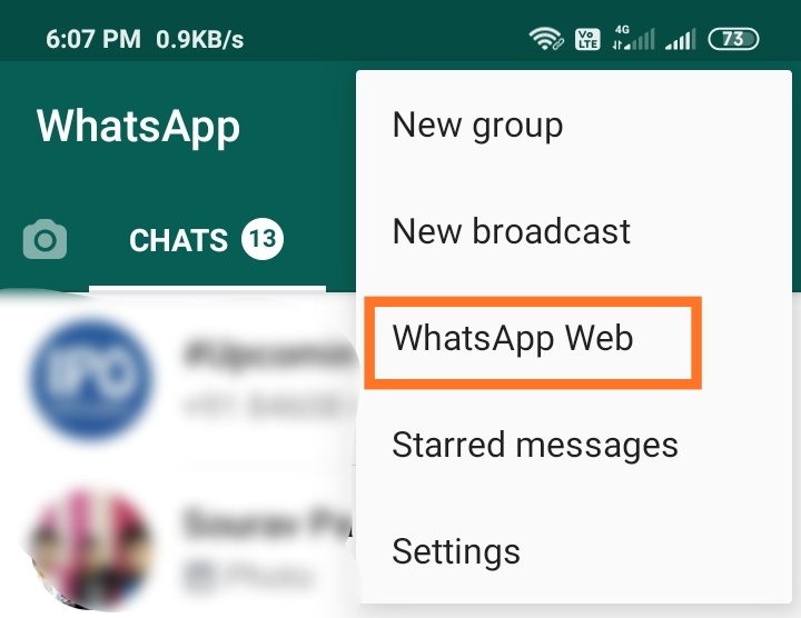 WhatsApp in computer